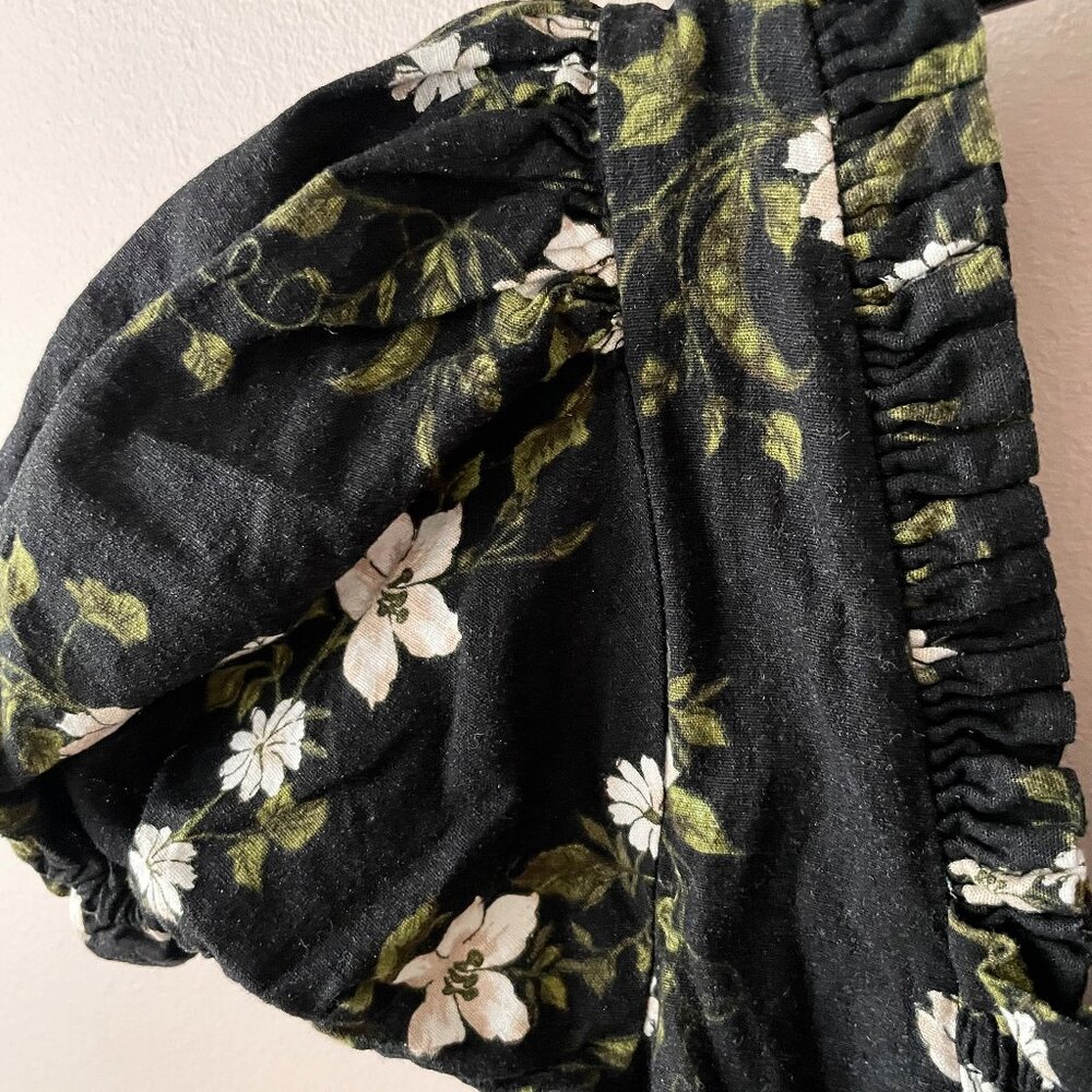 Anthropologie Maeve Linen Blend Puff-Sleeve Sweetheart Midi Dress - Picture 7 of 9